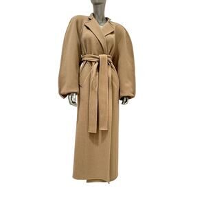 NWT Khaite Rothen Brown Wool Coat - Size XS